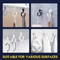 thumbnail image 3 of 2Pcs Ceiling Hooks Wall Hooks, Heavy Duty Hooks for Hanging, Under Cabinet Hooks, Sticky No Drill Ceiling Hooks for Kitchen Bathroom Bedroom Wall Holder, 3 of 6