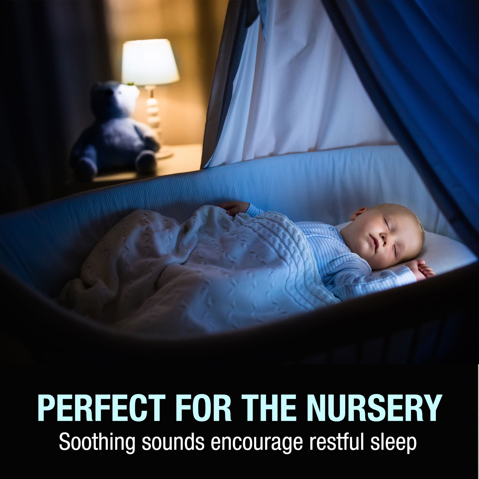 Habitat White Noise Machine, Multi-Color Night Light, 25 Relaxation Sounds, Bluetooth, 4 Timer Options, 17 Volume Levels