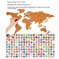 thumbnail image 3 of National Flag Thumb Tacks, Cork Board Pins 200 Pieces Bright Colors  For Office, 3 of 8