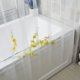 thumbnail image 3 of Forro para cortina de ducha de baño, 72" de ancho x 72" de alto, transparente, cortina de ducha impermeable, 3 of 5