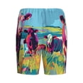 thumbnail image 7 of Daiia Pop Art Colorful Cows Mens Woven Stretch Pajama Short,Short Pajama Pants-4X-Large, 7 of 7