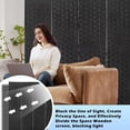 thumbnail image 3 of 4 Panel Room Dividers Foldable Privacy Screen Decorative Indoor Screen 6TF Wooden Office Dividers Partition Wall for Home, Office, Bedroom, Black, 3 of 7