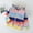 Blue-Orange Stripes, variant on SYNPOS Toddler Kid Girl Hooded Jacket Rainbow Stripes Sweatshirts Coat Tops Zip Hoodie Outerwear Clothes 2-7T