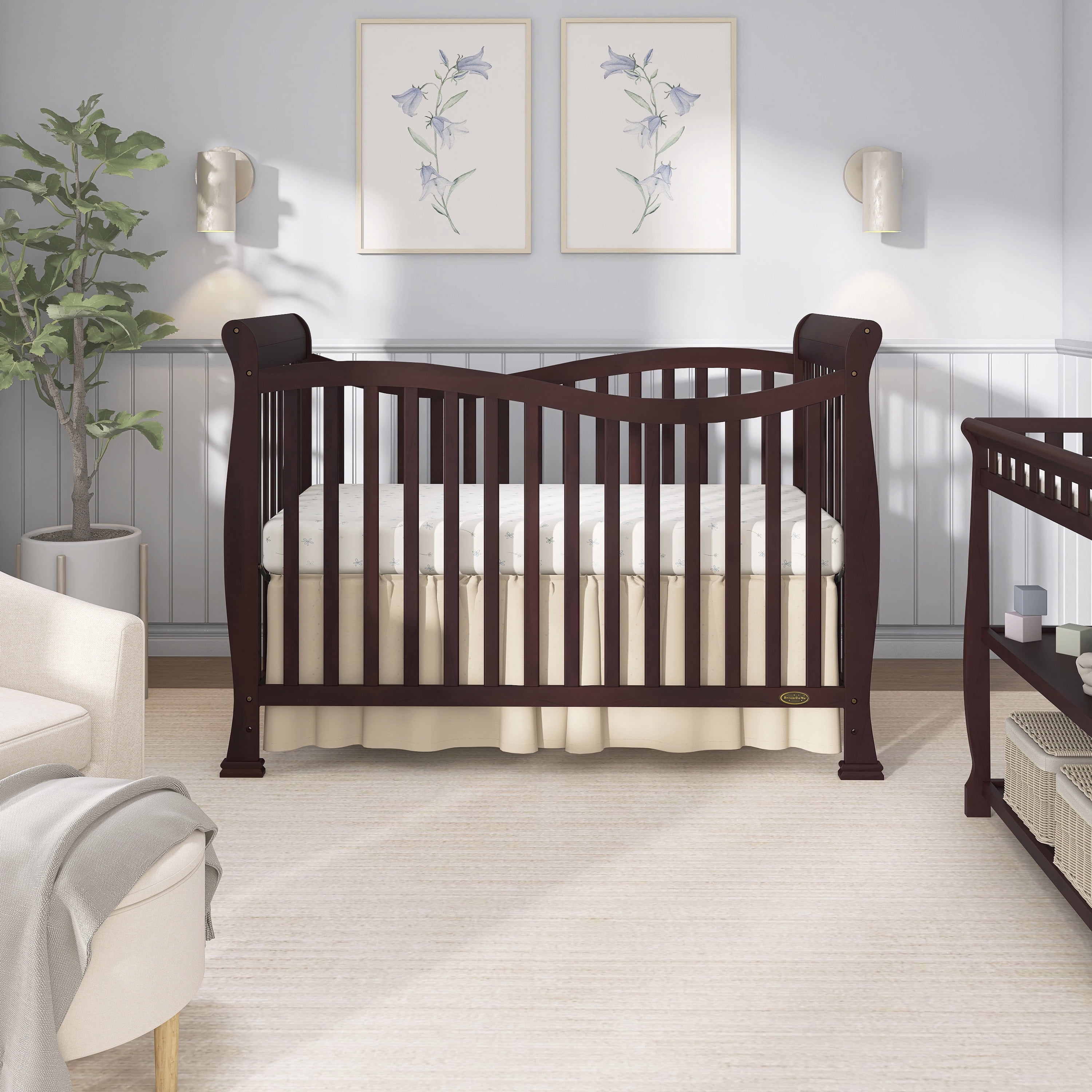 Dream On Me Violet 7-in-1 Convertible Crib Espresso