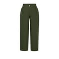 thumbnail image 6 of EaskTriop Women's Wide Leg Palazzo Pants High Waisted Trendy Cross V Waist Dressy Flowy Trousers Elegant Loose Fit Slacks with Button, 6 of 6