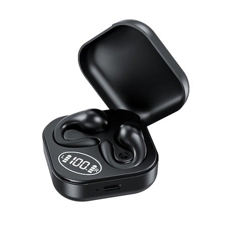 JOGZMZ Wireless Bluetooth Earphones Two Ear Non in Ear Hanging Ear Mini Invisible Sports Earphones