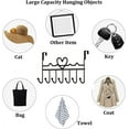 thumbnail image 6 of Wall Hanger Hooks,Over The Door Hook,Metal Coat Rack with Heart Design,Heavy-Duty 7 Hooks Bag Hanger,No Punch Key Hooks,Household Storage Door Hanger,for Clothes,Towels,Hats Balck 1Pcs, 6 of 7