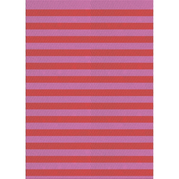 Ahgly Company Indoor Rectangle Patterned Hot Pink Novelty Area Rugs, 7' x 9'