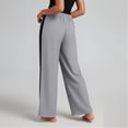 thumbnail image 5 of Pants for Women with Side Pockets 100% Cotton Loose Casual Drawstring Yoga Pants, 5 of 9