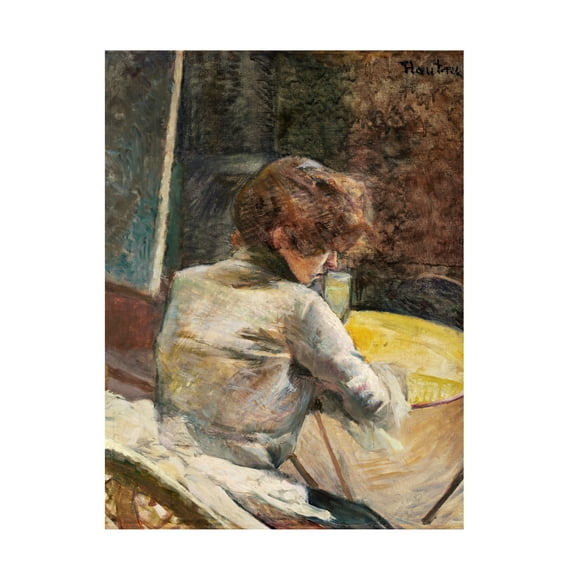 Trademark Fine Art Pictufy Waiting ca.1887 Canvas Wall Art