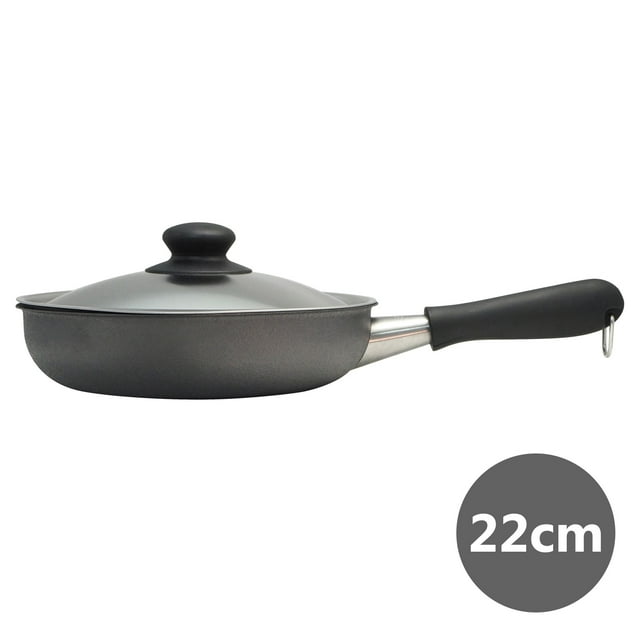 Sori Yanagi Carbon Steel Frying Pan Nitrided Double Fiber 22cm with lid