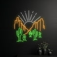 thumbnail image 2 of Handmadetneonsign Cactus Desert Sun Neon Sign, Sun Desert Cactus Neon Light, Cactus Neon Light, 2 of 5