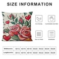 thumbnail image 5 of PHYHOO Valentine's Day Decorative Throw Pillow Covers , Rose Flower Cushion Case Decor, More Wedding Holiday Home Decoration for Sofa Couch, 5 of 5