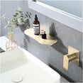 thumbnail image 5 of JERFIT Modern Wall Mount Waterfall Tub Filler Single Handle Brushed Gold Bathroom Faucet with Rough-in Valve, High Flow, 5 of 8