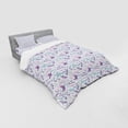 thumbnail image 3 of Ambesonne Spring Bedding Set 3 Pcs, Romantic Floral Butterflies, Twin, Dark Turquoise Dark Blue, 3 of 3