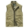 thumbnail image 2 of Mens Fishing Vest Big & Tall M-6XL Plus Size Zip-Up Casual Sleeveless Cargo Jackets Quick-Drying Pockets Hiking Hunting Work Outerwear Vests, 2 of 3