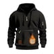 thumbnail image 1 of MHFRRA Sudadera Gruesa para Hombre, Chaqueta Tipo Cárdigan con Bolsillo y Cremallera para Otoño E Invierno Negro, 1 of 2