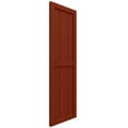 thumbnail image 2 of Ekena Millwork 21 1/2"W x 65"H True Fit PVC, Four Board Framed Board-n-Batten Shutters, Pepper Red (Per Pair - Hardware Not Included), 2 of 8