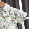 thumbnail image 5 of Fesfesfes Toddler Boys Hawaiian Outfit Kids Baby Boy Printed Tops and Shorts Casual Beach Wear Short-sleeved Dressy Tops and Shorts Clothes Set Summer Saving, 5 of 9