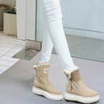thumbnail image 2 of Fesfesfes Snow Boots Womens Winter Ankle Boots Ladies Warm Lined Booties Thickening Shoes Zip Flat Sneakers Outdoor Booties Women's Boots 7.5(40), 2 of 6