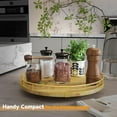 thumbnail image 2 of czcpp-Farmhouse Oak 12" Lazy Susan Turntable Organizer for Cabinet, Round Wooden Lazy Susan Organization and Storage for Dining Table, Pantry, Kitchen, Countertop, Cupboard,Home Decor, 2 of 4