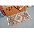 thumbnail image 3 of Turkish Rug, Vintage Rug, Small Rug, Oushak Rug, Rugs For Bathroom, 1.6x3.1 ft Red Rug, Entry Rug, Colorful Rugs, Small Turkish Rug, 13345, 3 of 10