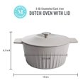 thumbnail image 2 of Olla Holandesa Martha Stewart de 4,7 L gris esmaltada de hierro fundido, 2 of 8