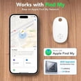 thumbnail image 2 of Tracker Tags-4 Pack, Bluetooth Tracker Works with Apple Find My APP (iOS Only), Keys Finder and Item Locator for Luggage, Backpack, Suitcases, Replaceable Battery, IP67 Waterproof Tracking Tag, 2 of 6