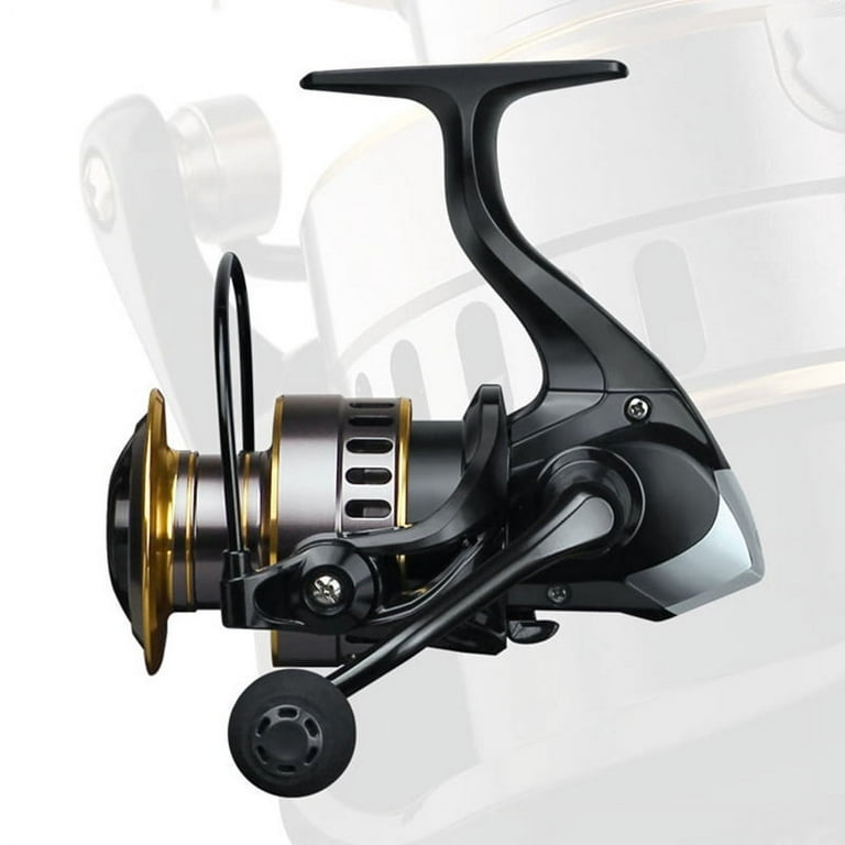 Jzenzero Fresh Water Spinning Reel with Aluminum Alloy Wire Cup Powerful  Braking Force for Reservoir Fishing Use HE-6000 