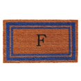 thumbnail image 1 of Calloway Mills 152972436F 24 x 36 in. Blue Border Monogram Rectangular Doormat, Natural - Letter F, 1 of 1