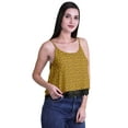 thumbnail image 2 of Moomaya Printed Womens Spaghetti Strap Crop Top Cami Summer Tops, 2 of 5