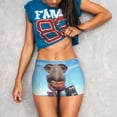 thumbnail image 3 of Balery Elephant Sits Pantalones cortos de entrenamiento estampados para mujer, sin costuras, ajustados, para gimnasio, yoga, correr, deportes, ejercicio activo, fitness.-Medium, 3 of 8