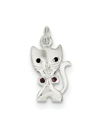 Cat Charm - Choose Your Sterling Silver Cat Charm to Add to Bracelet Hungry Cat