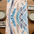 thumbnail image 5 of Table Runners 90 Inches Long Dress Scarves, Ombre Blue Brown Farmhouse Coffee/Dining/Kitchen Table Runner for Living Room, Summer Abstract Coastal Ocean Beach Wave 13x90 Inch, 5 of 9