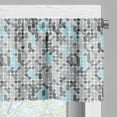 thumbnail image 5 of Ambesonne Geometric Valance & Curtain, Modern Circular Maze, 55"x45", Pale Blue Charcoal Grey, 5 of 6