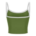 thumbnail image 7 of Usmixi Womens Tank Tops Sexy Slim Fit Spaghetti Strap Shirts Going out Cropped Camisole Tops Summer Trendy Color Patchwork Square Neck Sleeveless Shirts Blouse Green m, 7 of 7
