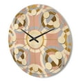 thumbnail image 3 of Designart 'Circular Geometric Shapes Retro pattern I' Mid-Century Modern Wood Wall Clock, 3 of 5