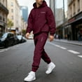 thumbnail image 1 of Ceisia Men's Loose Fit Hooded Sweatshirt & Jogger Pants Set | Casual Warm Two-Piece Tracksuit Gifts, 1 of 5