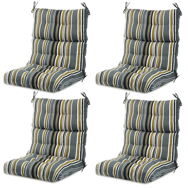 Romhouse Set Of 4 Solid High Rebound Foam Chair Cushion For Outdoor Patio Garden Home 44x21 Inches Com High Rebound Foam Chair Cushion, Set Of 4 Outdoor Patio Chair Cushions