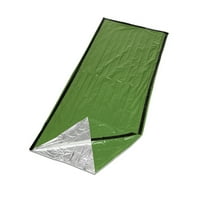 Raindrops Emergency Sleeping Bag for Outdoor Use Lightweight PE Thermal Survival Camping Travel Bag Green Ultrathin Foldable