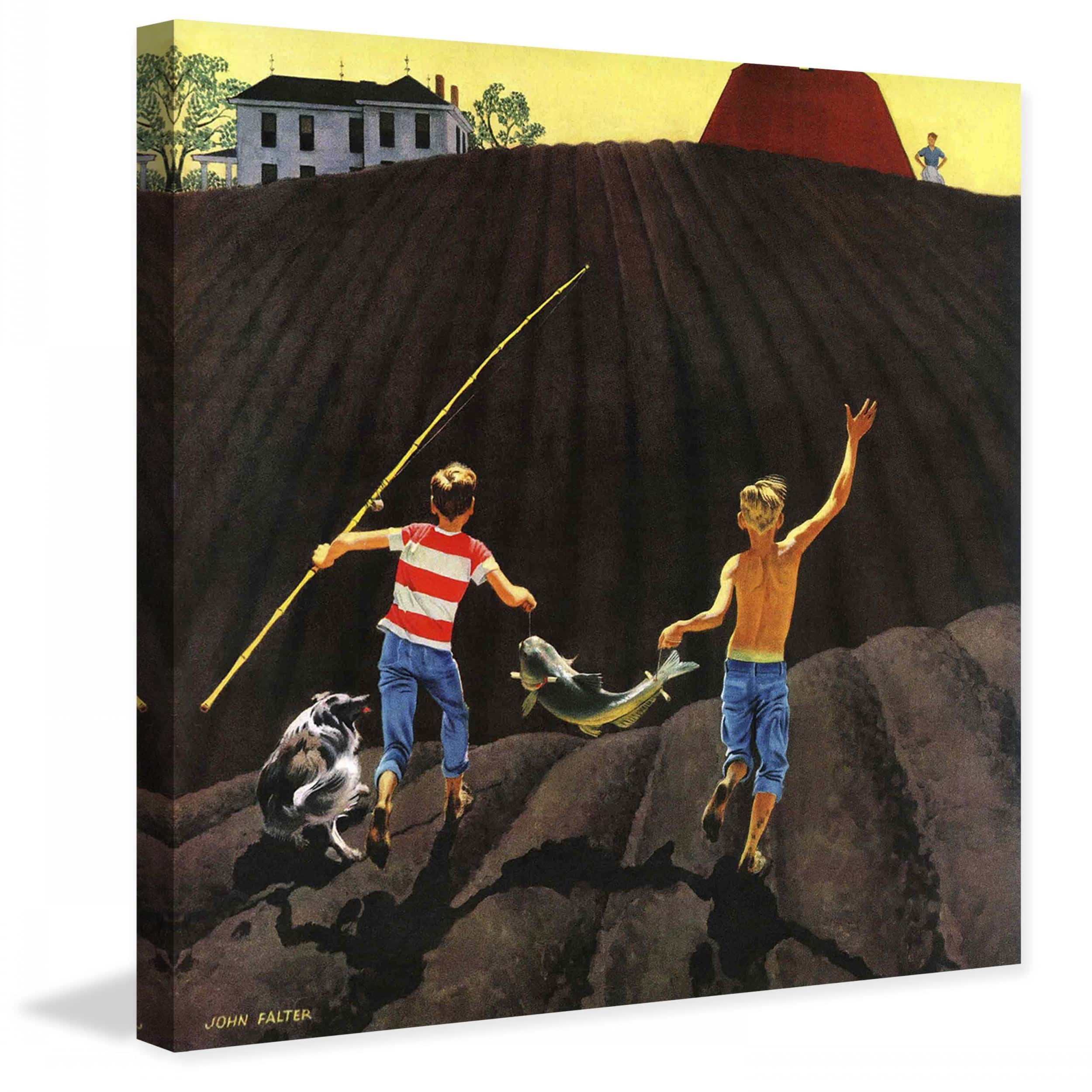 Marmont Hill Catfish by John Falter Painting Print on Canvas