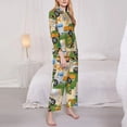 thumbnail image 3 of Gukieu Construction Machinery1 Print Women's Long Sleeve Pajama Set, Button Top Elastic Pocket Pajama Pants Two Piece Set Home Wear-X-Large, 3 of 7