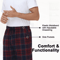 thumbnail image 4 of Xidunhg Men's 3-Pack Comfortable Pajama Pants, Cotton Blend Flannel Plaid Sleep and Lounge Bottoms with Pockets, 4 of 10