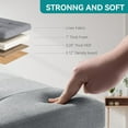 thumbnail image 5 of Ottoman with Storage, Small Storage Ottoman, Folding Foot Stool with Wood Legs for Living Room and Bedroom Linen Rest Seat, 15"x15"x15" - Light Gray, 5 of 12