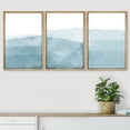 thumbnail image 2 of IDEA4WALL Framed Canvas Print Wall Art Set of 3 Blue Wash Brushstroke Watercolor Nature Wilderness Cozy Neutral Modern Art Decorative Contemporary Minimal for Rooms - 24"x36"x3 Natural, 2 of 5