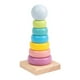 thumbnail image 1 of Torre de anillos apilables de madera de 7 colores con arcoíris para clasificar formas, juguete educativo para niños Los 6.5x6.5x14.5cm, 1 of 8
