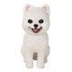 thumbnail image 4 of Figura de perro Pomerania, adorno artesanal, linda, tallada, portátil, para coche, decoración de cachorro Blanco, 4 of 9