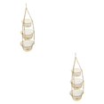 thumbnail image 2 of Transemion 3-Tier Fruit Vegetable Basket Fruit Hanger Organizer Storage Kitchen Stand Golden 2Set, 2 of 6