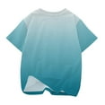 thumbnail image 5 of Odeerbi Toddler Kids Boys Girls Gradient Tops Short Sleeve T-shirt Summer Funny Graphic Shirts 3-14 Years Blue, 5 of 5