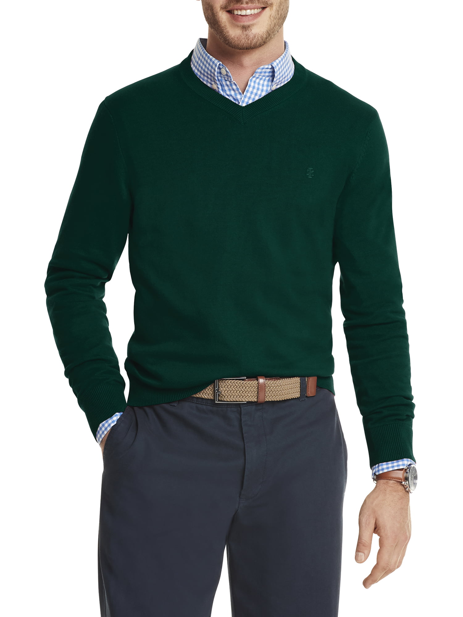 IZOD Men's 12 GG V-Neck Sweater - Walmart.com